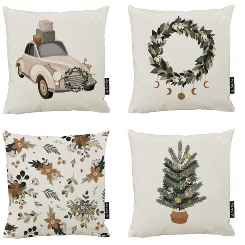 Butter Kings Ukrasne jastučnice u setu 4 kom s božićnim motivom 45x45 cm Festive Mood – Cijene