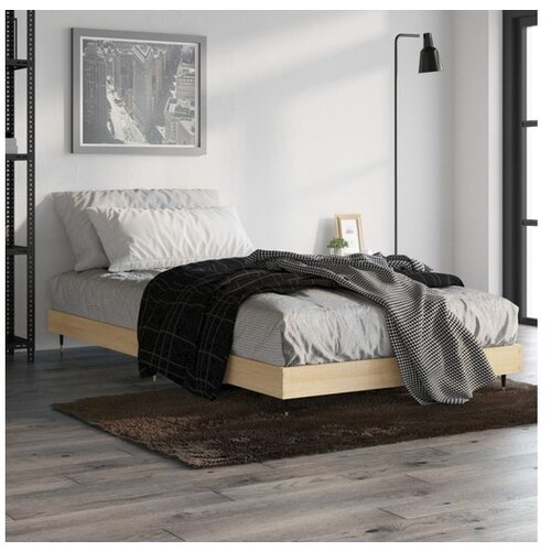 VidaXL Okvir za krevet boja hrasta 100x200 cm od konstruiranog drva Slike