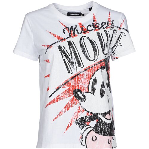 Desigual Majice s kratkimi rokavi TS_MICKEY BOOM Bela Cene