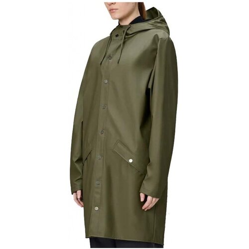 Rains Vetrovke LONG JACKET W3 Zelena Slike