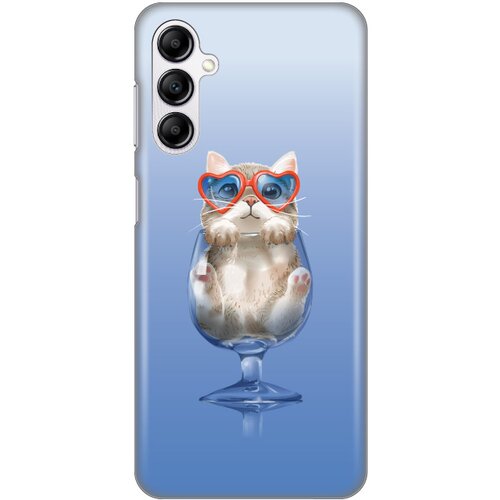 silikonska maska za Samsung A146B Galaxy A14 4/5G Fuy Cat Print plava Slike