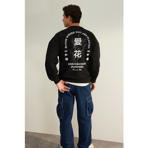Trendyol Limited Edition Black Men's Crew Neck Long Sleeve Sweatshirt. Slike
