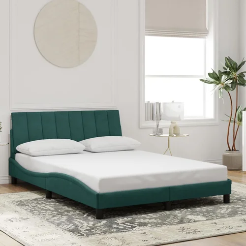 Furnova Posteljni okvir brez vzmetnice temno zelen 140x190 cm žamet, (21937968) Furnova Posteljni okvir brez vzmetnice temno zelen 140x190 cm žamet, (21937968)