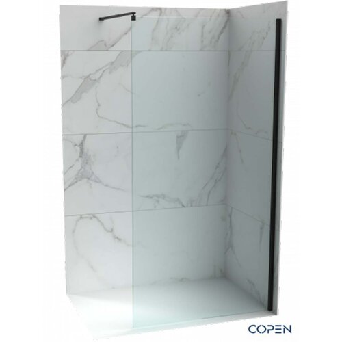 Copen Tuš paravan - stena C-02-S100MB Monte mat crni ram 100x200cm providno staklo Cene