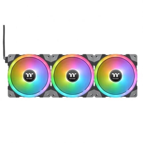 Thermaltake Paket 3 črnih ventilatorjev Swafan Ex14 RGB, (21405861) Cene