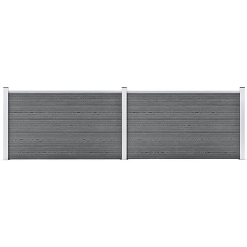 vidaXL vrtna ograja wpc 353x106 cm siva Cene