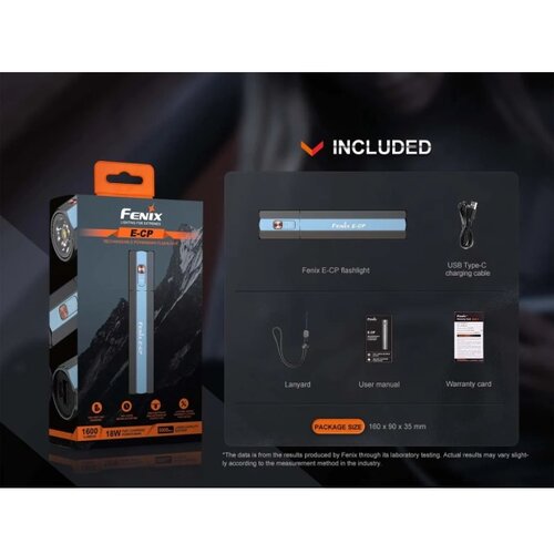 Fenix ecpblck - led punjiva baterijska lampa sa powerbankom (usb), IP68, 1600 lm, do 504 h, crna Slike