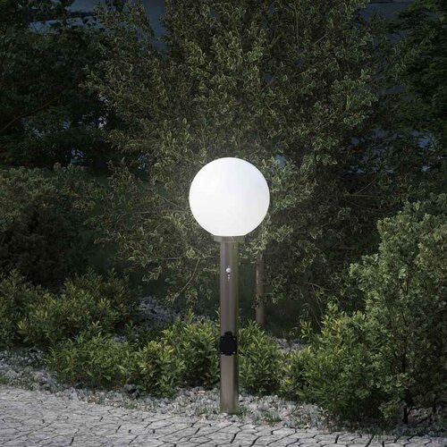  Stupić sa senzorom i utičnicom 80 cm nehrđajući čelik IP44 Slike