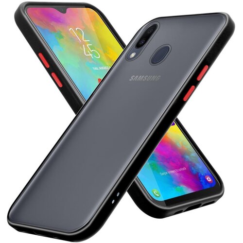 Cadorabo Ohi&amp;scaron;je, združljiv s Samsungom v zamrznjenih črnih - rdečih tipkah - hibridni za&amp;scaron;čitni pokrov s silikonom TPU v notranjosti in mat plastičnim hrbtom, (20567202) Slike