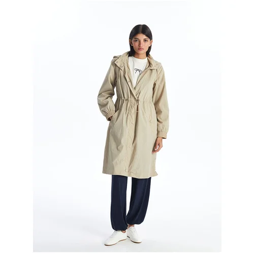 LC Waikiki Lcw Women's Hooded Plain Raincoat