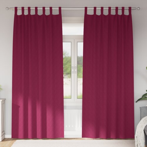 vidaXL Zatemnitvene zavese 2 pcs vinsko rdeča 225 x 140 cm Poliester Cene