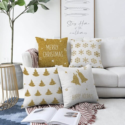 Minimalist Cushion Covers Komplet 4 prevlek za vzglavnik Christmas Vibes, 55 x 55 cm Cene
