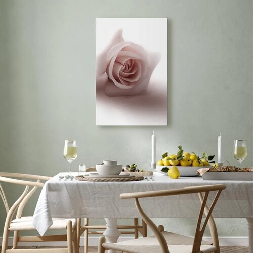  Slika - Floral Glamour Glow (1-part) - Delicate and Pastel Pink Rose 60x90 Slike