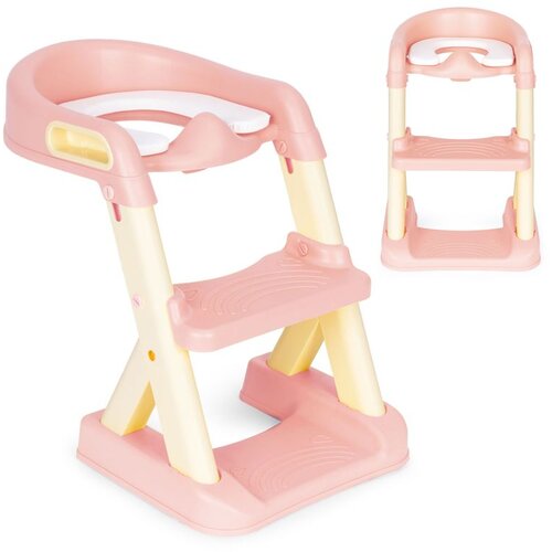 ECO TOYS stepenice za wc - roza Slike