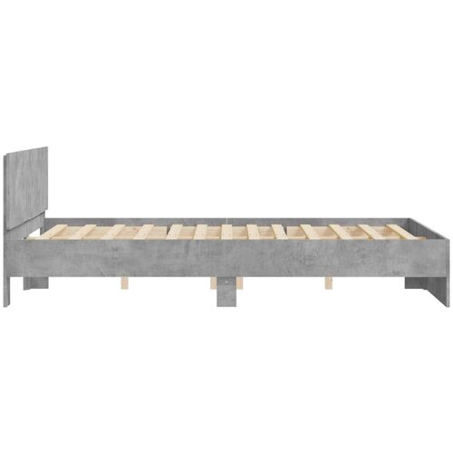 VidaXL okvir kreveta s uzglavljem boja betona 140x200 cm Slike