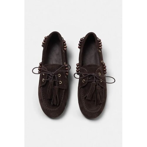 Trendyol ženski loafer model Takaw27La00002, tamnosmeđa Slike