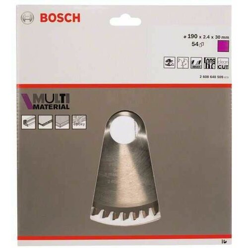 Bosch list kružne testere 190 x 30 x 2,4 mm; 54 Multi Material 2608640509 Slike