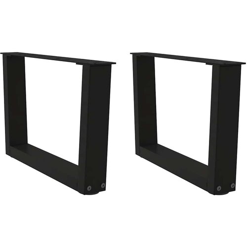 VidaXL noge jedilne mize v-oblika 2 kosa črna 60x(30-31,3) cm jeklo Slike