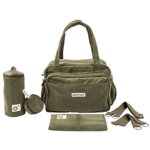 Doomoo torba za previjanje Fluffy - Corduroy Kaki Slike