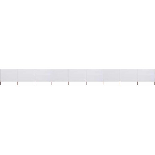  Vjetrobran s 9 panela od tkanine 1200 x 160 cm pje&scaron;čano bijeli Cijene