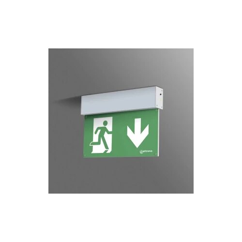 Beltrona svjetiljka za evakuaciju M82 sredi&amp;scaron;nje napajanje baterijom za nadgradnu montažu MEXM82503ZB led osvjetljenje za izlaz u nuždi stropna montaža Slike