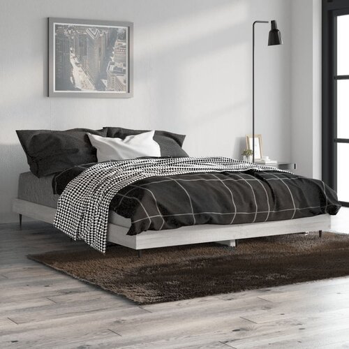  Okvir za krevet boja hrasta 140x190 cm od konstruiranog drva Slike