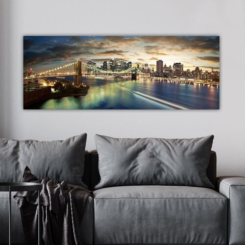 WALLXPERT Dekorativna slika na platnu, 30x80cm, &Scaron;areno Cijene