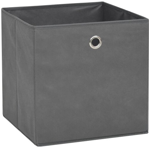 vidaXL Škatle za shranjevanje 10 kosov netkano blago 32x32x32 cm sive Cene
