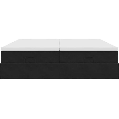 VidaXL Okvir kreveta s madracima crni 160x200cm bar&amp;scaron;unasti Slike