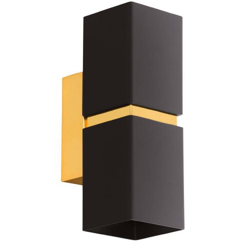 Eglo Passa Zidna lampa, GU10, 2x3W, IP20, Crno-zlatna Slike