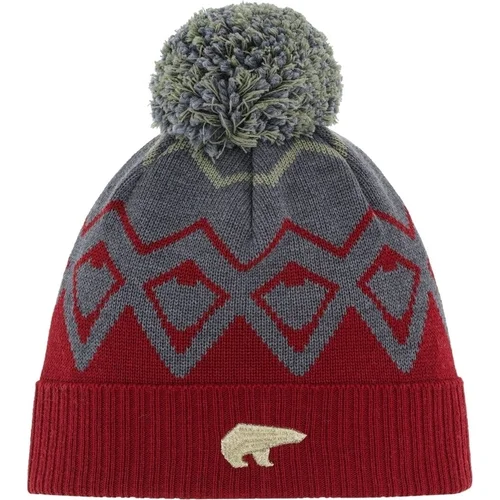 Eisbär Ziggy OS Pompon Beanie Burgundy/Anthracite/Misty Forest UNI Kapa