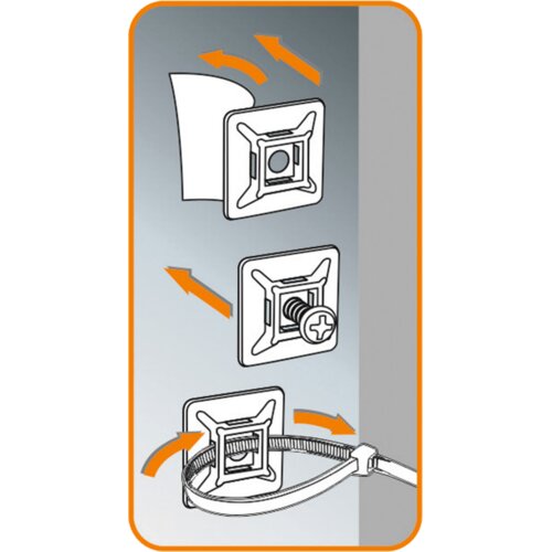 Home Organizator kabela, pakiranje 50 kom. - CTT 19WH Slike