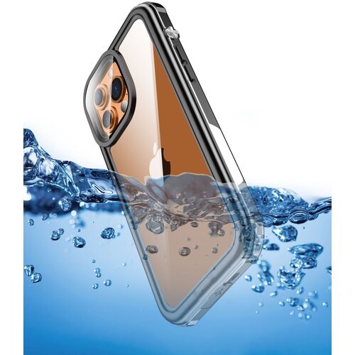 INF Vodoodporen ovitek za iPhone 13/13 Pro črn/siv/prozoren, (21257364) Slike