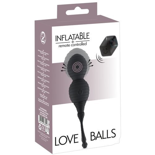 You2Toys Inflatable + Remote Controlled Love Balls Black Slike