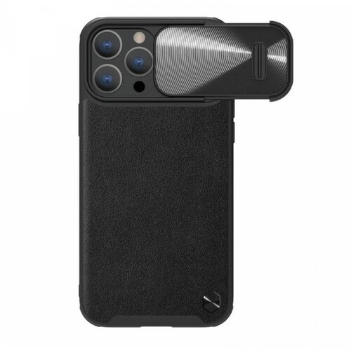 Nillkin maska cam shield leather s za iphone 14 pro max (6.7) crna Slike