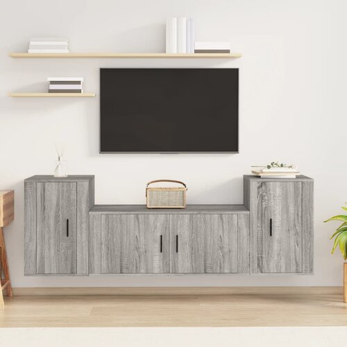vidaXL 3-dijelni set TV ormarića boja hrasta sonome konstruirano drvo Cijene
