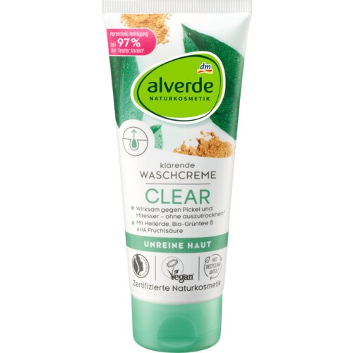 Alverde Naturkosmetik Clear krema za umivanje - glina i zeleni čaj 100 ml Cene