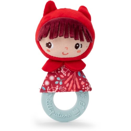 Lilliputiens&amp;reg; Teething Rattle Little Red Riding Hood grizalo 3 m+ 1 kos Slike