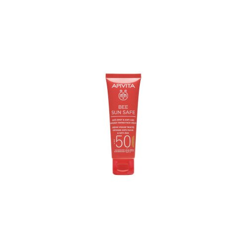Apivita Bee Sun Safe Anti-age tonirana krema SPF50+ Slike