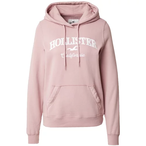 Hollister Sweater majica 'TECH CORE' prljavo roza / bijela