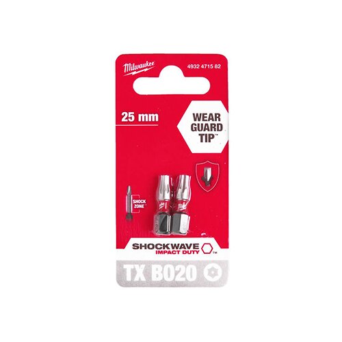 Milwaukee udarni bitsevi tx BO20 x 25mm 2 kom 4932471582 Slike