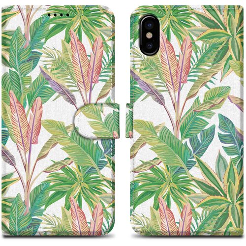 Cadorabo Ohi&amp;scaron;je, združljiv z Apple - Design Green Rainforest &amp;scaron;t. 8 - Za&amp;scaron;čitni pokrov z magnetnim zapiranjem, funkcijo stojala in režo za kartico, (20593077) Slike