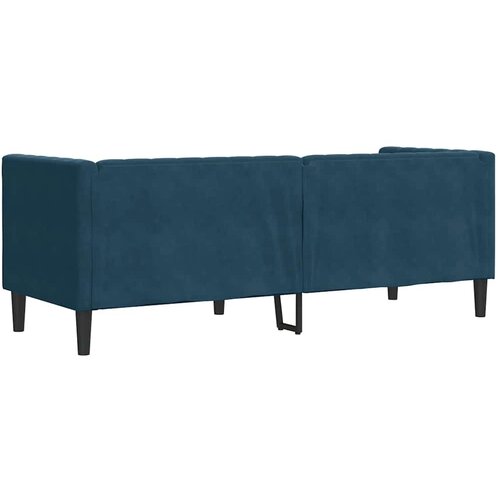  Trosjed Chesterfield s jastučićima plavi bar&amp;scaron;unasti Slike