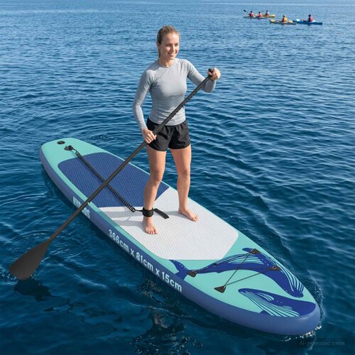  Naflopni SUP HYDROS 366 x 81 x 15 cm Tirkizna za Cene