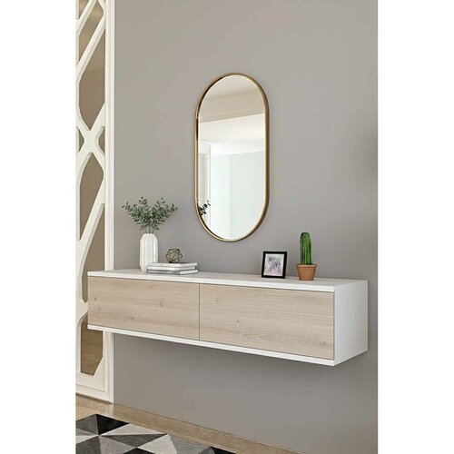 Hanah home komoda Didema, 120 cm, bela / travertin Cene