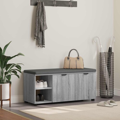  Klupa za hodnik s jastukom Sivi Sonoma 100 x 38 x 46 cm Cijene
