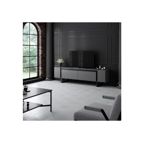 Hanah home tv polica yildiz anthracite black Slike