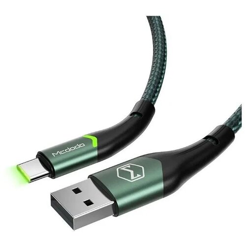 McDodo CA-7961 Kabl USB-A na TIP-C, DUŽINA 1m, LED SVETLO, ZELENA BOJA Slike