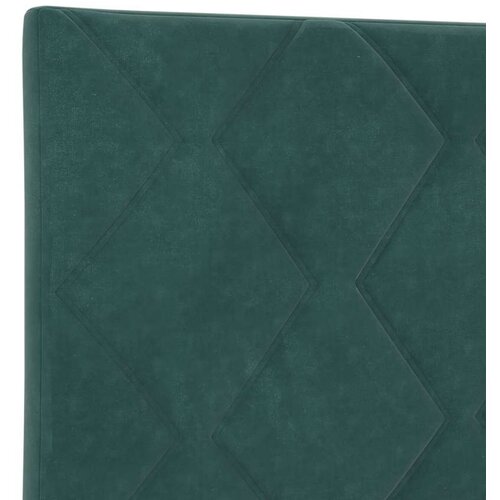 VidaXL Vzglavje z Diamantnimi Bloki Temno Zeleno 140 cm Žamet, (22008461) Slike