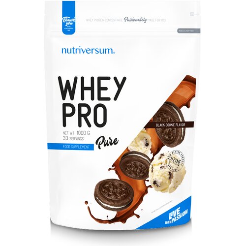NUTRIVERSUM whey pro protein crni kolačić 1kg Cene
